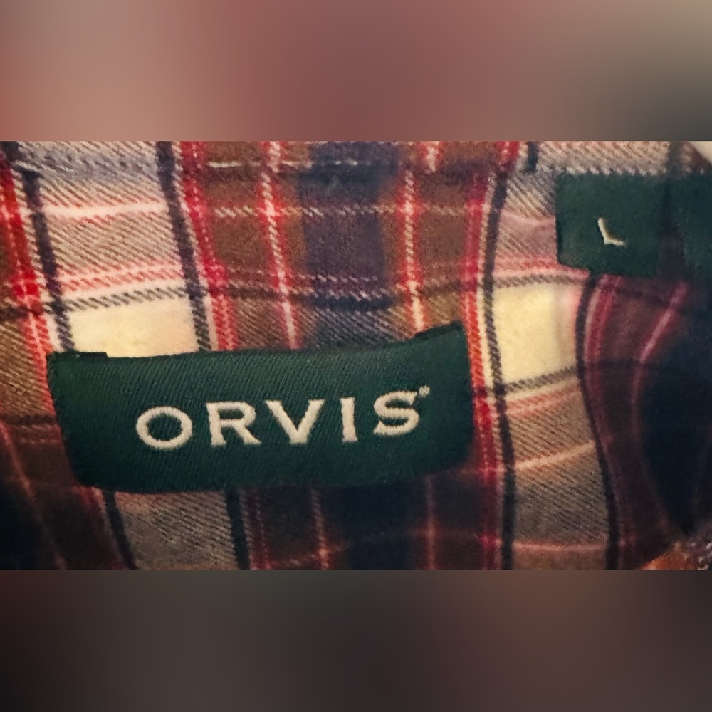 Orvis Multicolored Luxury Cotton & Merino Men’s L Long Sleeve Button‎ Up Shirt - Picture 2 of 7